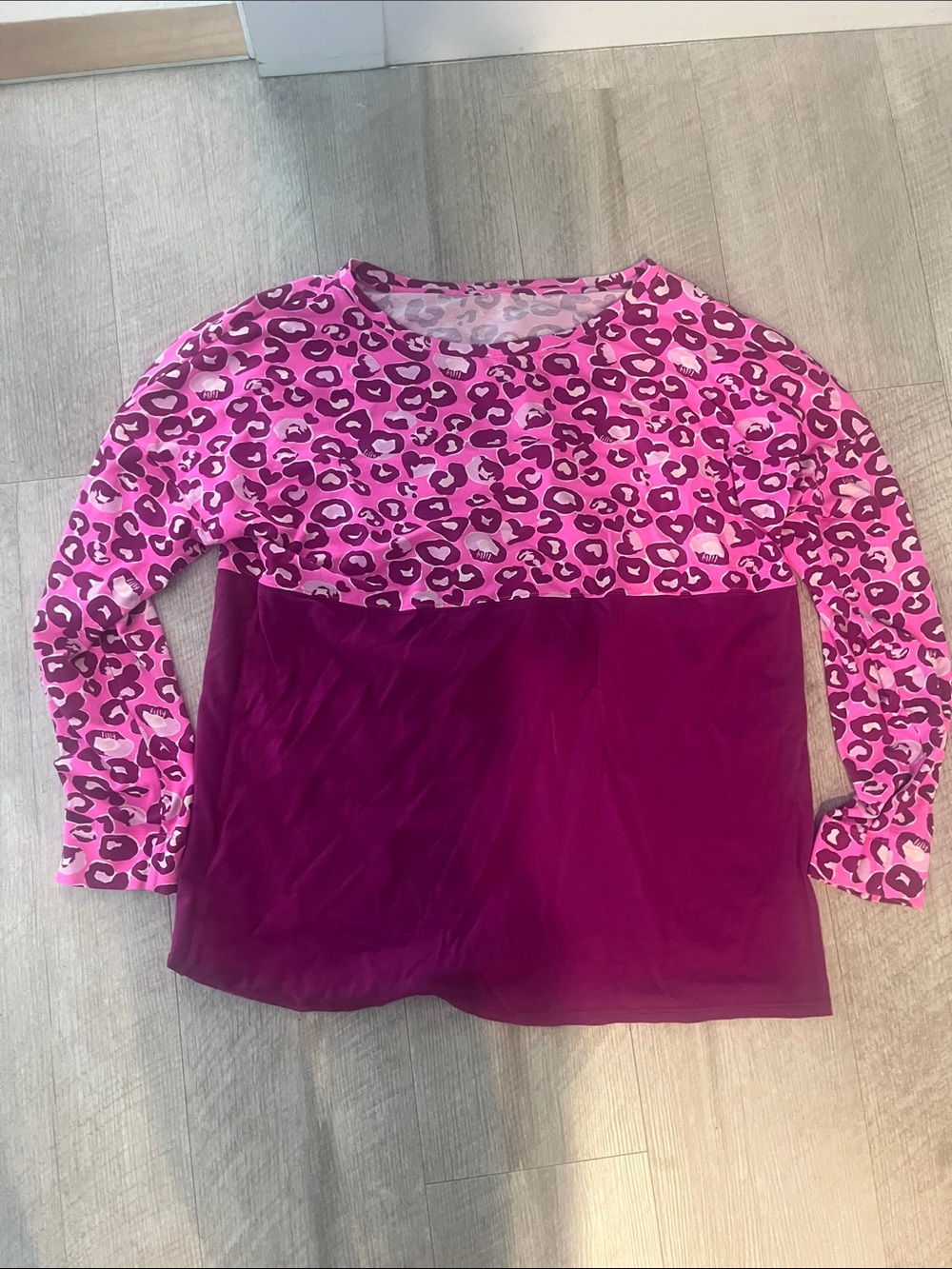 Lilly Pulitzer Pink Leopard Print Long Sleeve Top